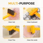 2 In 1 Hair Brush Cleaning Tool, Comb Cleaning Brush, Portable Hair Brush Cleaner Rake (Green) - Image 4