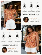 GRACE KARIN 2026 Boho Tops for Women Dressy Casual,Ruffle Sleeve Chiffon Blouses Work Shirts,V Neck Summer Fashion Clothes - Image 7