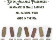 Incienso de Santa Fe - 7 Scent Sampler Natural Wood Incense with Burner, Includes Piñon, Cedar, Juniper, Hickory, Alder, Mesquite, and Fir Balsam (70 Bricks) - Made in The USA - Image 7