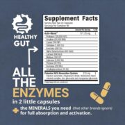 Healthy Gut HoloZyme Max Strength Digestive Enzymes | FODMAP-Friendly Formula Prevents Bloating, Gas, & Indigestion w/Protease, Amylase, Lipase, Lactase, and More | 90 Servings - Image 3