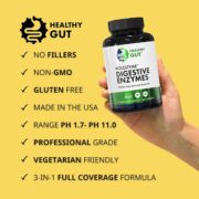 Healthy Gut HoloZyme Max Strength Digestive Enzymes | FODMAP-Friendly Formula Prevents Bloating, Gas, & Indigestion w/Protease, Amylase, Lipase, Lactase, and More | 90 Servings - Image 7