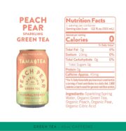Unsweetened Sparkling Green Tea by Tama Tea - Organic Peach Pear Iced Green Tea, Zero Calories & Zero Carbs | 45mg Caffeine, No Artificial Ingredients, 12 oz (12-Pack) - Image 3
