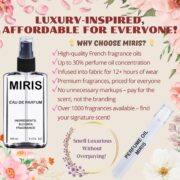 MIRIS No. 1058, Inspired by Boise Fruite, Long-Lasting Unisex Eau de Parfum for Women & Men, Spray 3.4 Fl Oz / 100 ml - Image 3