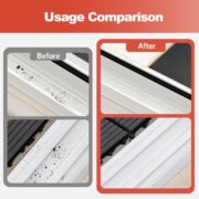 2 in 1 Groove Cleaning Brush Window Track Cleaning Tools, 2024 New Hard Bristle Crevice Cleaning Brush with Hidden Scraper, Shutter Door Window Track Kitchen Cleaning Brushes Kit (2, Orange) - Image 3