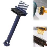 2 In 1 Hair Brush Cleaning Tool, Comb Cleaning Brush, Portable Hair Brush Cleaner Rake (Blue) - Image 2