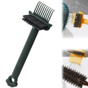 2 In 1 Hair Brush Cleaning Tool, Comb Cleaning Brush, Portable Hair Brush Cleaner Rake (Green) - Image 2