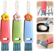 3 in 1 Cup Lid Cleaning Brush, 2025 New Crevice Cleaning Brush for Bottle Gap Tight Spaces, 3 in 1 Multifunctional Cleaning Portable Cup Lid Cleaner with Brush - Image 2