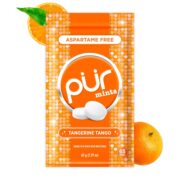PUR Mints | Aspartame Free Breath Mints | Made with Xylitol | Sugar Free, Vegan, Gluten Free | Natural Tangerine Tango Flavor | 65 Pieces in Re-Sealable pouch (Pack of 1) - Image 2