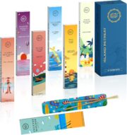 Raajsee Incense Sticks Natural, Set of 6 Organic Incents –120 Insence-Sticks with Holder– Aromatherapy Gifts, Non Toxic Clean Burning for Spiritual Cleansing – Ocean Salt, Grape Fruit Clove, Sage - Image 2