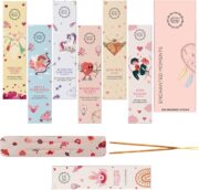 Raajsee Natural Incense Sticks with Insence Holder- Pack of 6 Organic Inscent -120 Insense Sticks, Non Toxic Clean Burning, Boho Gift Set, Sage,Apple Pumpkin,Coconut, Coffee,Rosemary Patchouli - Image 2