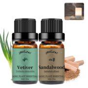 yethious Sandalwood Vetiver Essential Oil Set 100% Pure Organic Undiluted Aromatherapy Oils for Diffuser, Skin, Hair, Perfume, Soap, Candle Making 2 x 10ML - Image 2