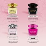 Versace Perfume for Women Set of 4 Mini, Bright Crystal, Yellow Diamond, Crystal Noir, Bright Crystal Absolu, Perfume for Women Fragrance Sampler Set Designer Womens Samples (4 Count, 0.17 oz) - Image 3