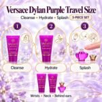 Versace Dylan Purple for Women 3 Piece Set Includes: 0.17 oz Eau de Parfum + 0.8 oz Perfumed Bath Shower Gel + 0.8 oz Perfumed Body Lotion - Image 4