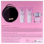 Versace Bright Crystal by Versace for Women - 4 Pc Gift Set 3oz EDT Spray, 3.4oz Body Lotion, 3.4oz Shower Gel, Round Make Up Case - Image 7