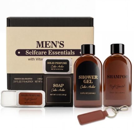 Gifts for Men 6 Pcs Cedar & Sandal Mens Gift Set, Birthday Gift Set for Men