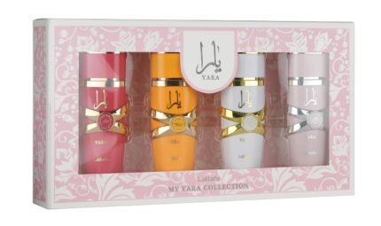 Lattafa My Yara Collection – 4 × 25 ml Eau de Parfum Gift Set for Women (Yara + Yara Moi + Yara Tous + Yara Candy)
