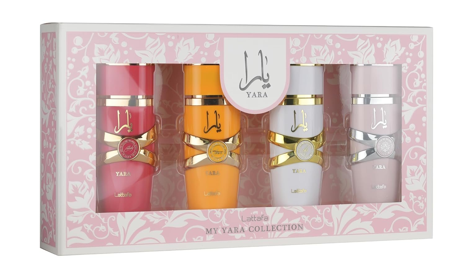Lattafa My Yara Collection – 4 × 25 ml Eau de Parfum Gift Set for Women (Yara + Yara Moi + Yara Tous + Yara Candy) Lattafa My Yara Collection – 4 × 25 ml Eau de Parfum Gift Set for Women (Yara + Yara Moi + Yara Tous + Yara Candy)