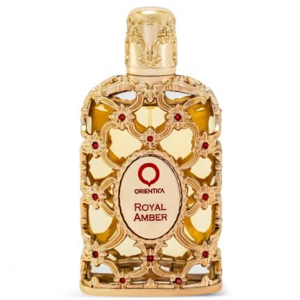 Orientica Luxury Royal Amber 2.7oz/80ml Eau De Parfum – Fruity Notes of Vanilla, Bergamot, Pineapple, Amber Oud Arabic Perfumes for Women & Men – Perfumes Arabes de Mujer y Hombres