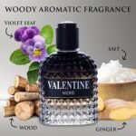 Valentine Nero for Men, Woody Aromatic Cologne, 3.4 fl oz - Image 2