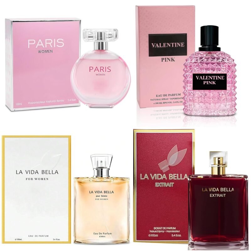 A CENTER 4PCS Perfume Set for Women Fragrance Gift Set 3.4 Fl Oz Each