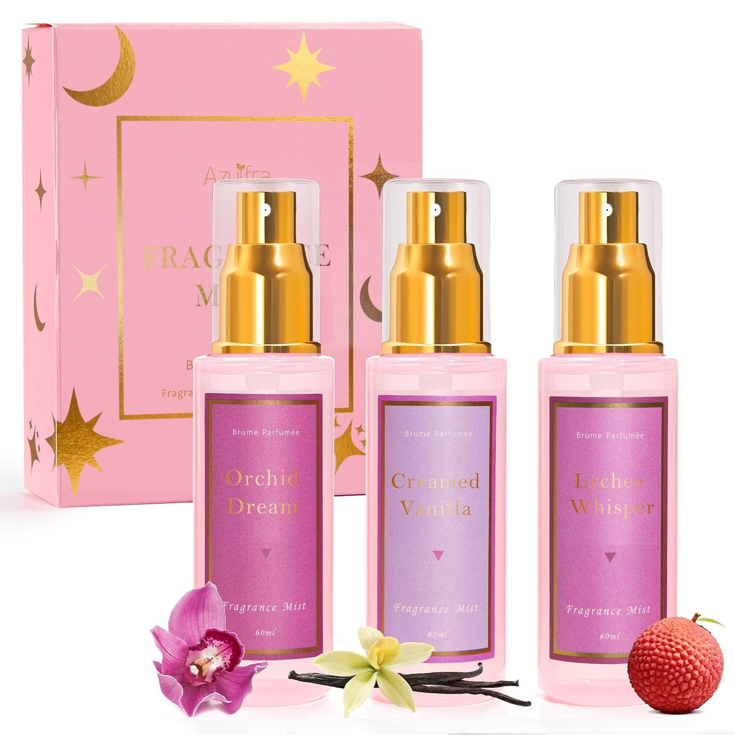 Azulfra Body Spray for Women 3 Pack, Vanilla Orchid Lychee Azulfra Body Spray for Women 3 Pack, Vanilla Orchid Lychee