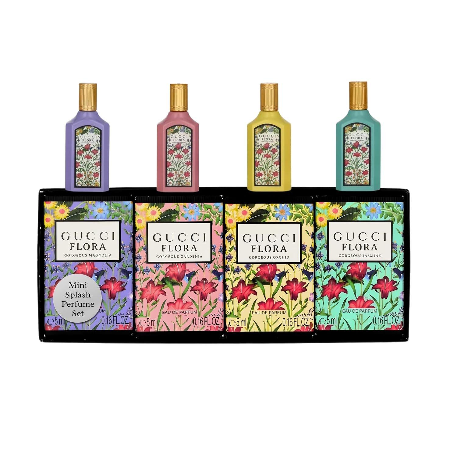 Gucci Flora Perfume Gift Set Travel EDP Splash Collection (4 x 0.16 Fl Oz) Gucci Flora Perfume Gift Set Travel EDP Splash Collection (4 x 0.16 Fl Oz)