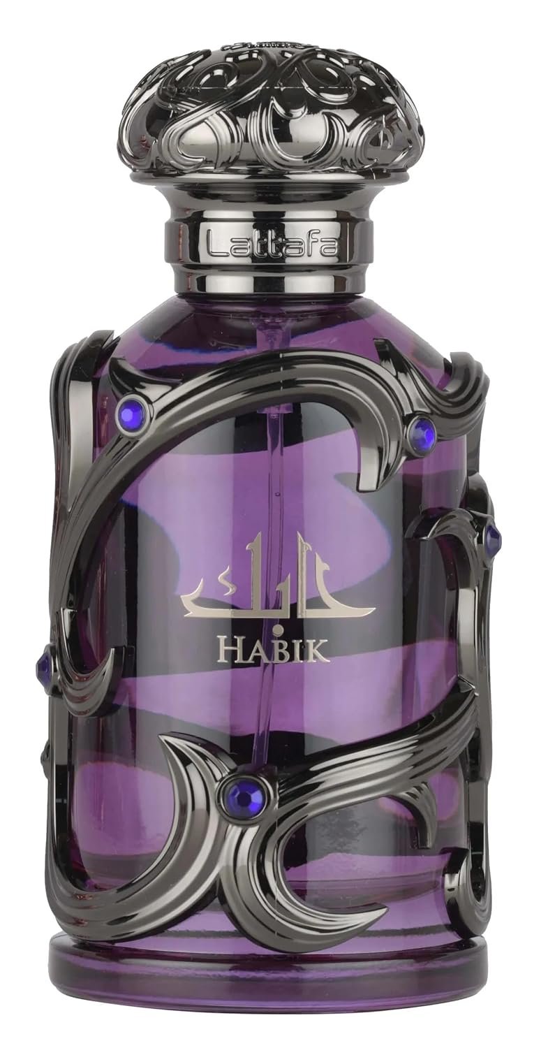 Lattafa Habik – Spicy, Aromatic, Woody, Musky – Eau de Parfum Spray Long-Lasting Fragrance for Men, 3.4 Ounce / 100 ml Lattafa Habik – Spicy, Aromatic, Woody, Musky – Eau de Parfum Spray Long-Lasting Fragrance for Men, 3.4 Ounce / 100 ml
