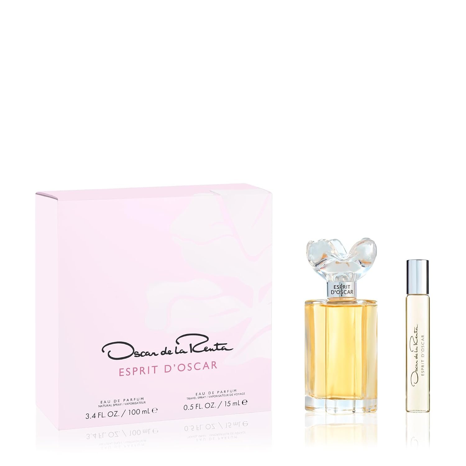 Oscar de la Renta Esprit D’Oscar Eau de Parfum 2 Piece Gift Set For Women – Perfume Spray 3.4 Fl. Oz. and Travel Spray 0.5 Fl. Oz Oscar de la Renta Esprit D’Oscar Eau de Parfum 2 Piece Gift Set For Women – Perfume Spray 3.4 Fl. Oz. and Travel Spray 0.5 Fl. Oz