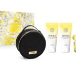Versace Yellow Diamond 4-Piece Gift Set for Women, (3.0 Oz Eau De Toilette Spray + 3.4 Oz Body Lotion + 3.4 Oz Shower Gel + Bag)
