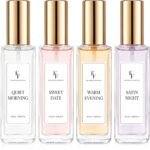 Women’s Perfume Gift Set, 4x20ml Long-Lasting Mini Fragrance for Her & Moms