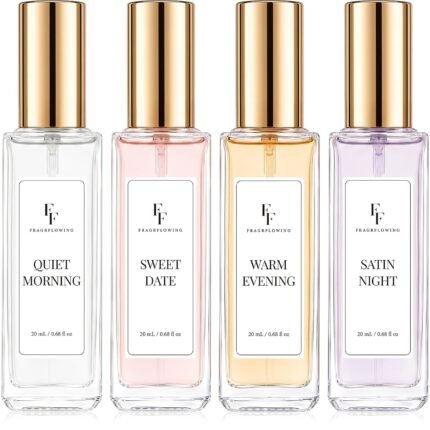 Women’s Perfume Gift Set, 4x20ml Long-Lasting Mini Fragrance for Her & Moms